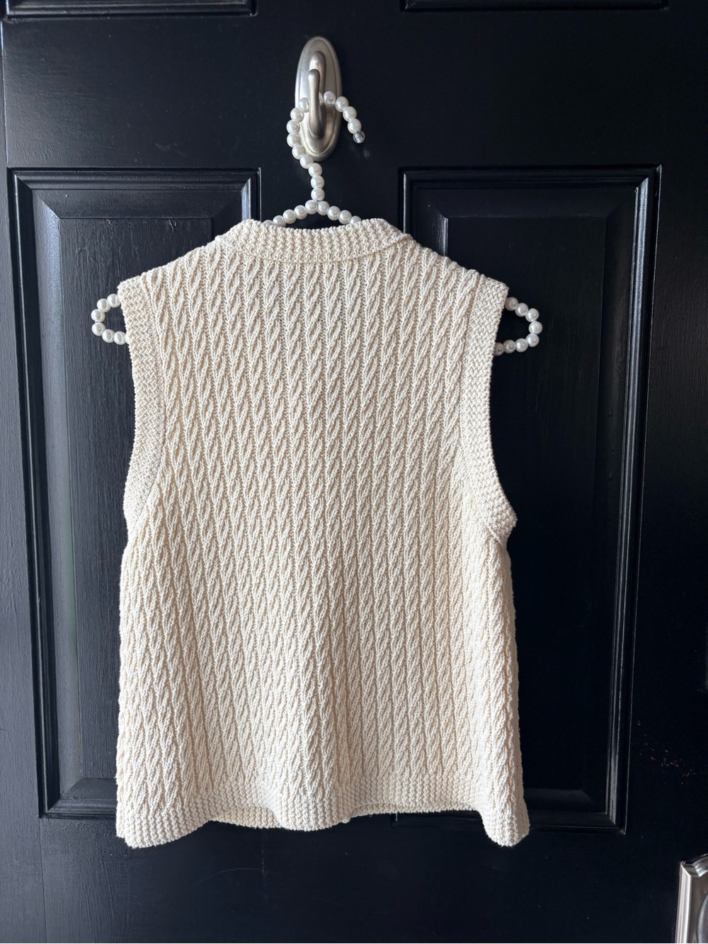 Zara Cream Sleeveless Sweater Knit Vest Size M - Picture 10 of 14